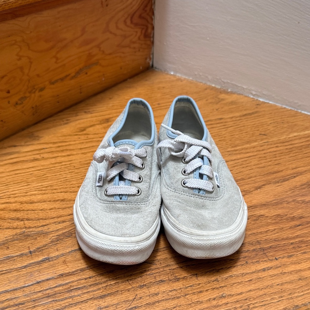 Vans Light Gray Suede Low-Top Sneakers